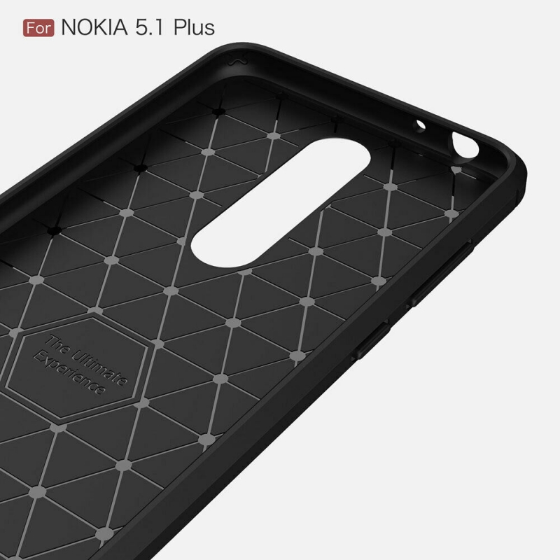 Ốp Lưng Nokia X5 /5.1 Plus Chống Sốc Hiệu Likgus Cao Cấp được làm bằng chất liệu TPU mền giúp bạn bảo vệ toàn diện mọi góc cạnh của máy rất tốt lớp nhựa này khá mỏng bên ngoài kết hợp thêm bên trên và dưới dạng carbon